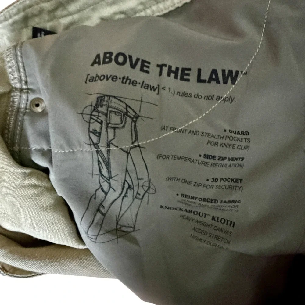 Kuhl Men's Above The Law Double Knee‎ Heavyweight Workwear Pants Khaki 40x30